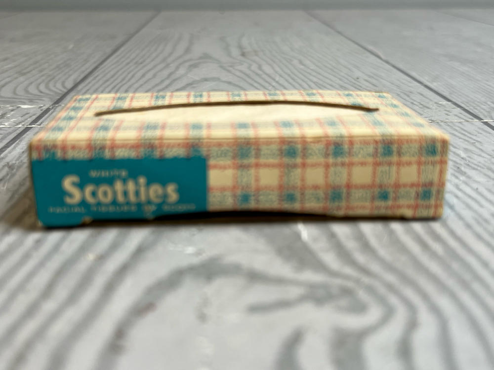 Vintage 1950s Funnel Box of Scotties Tissues Pretend Doll Size Play Set