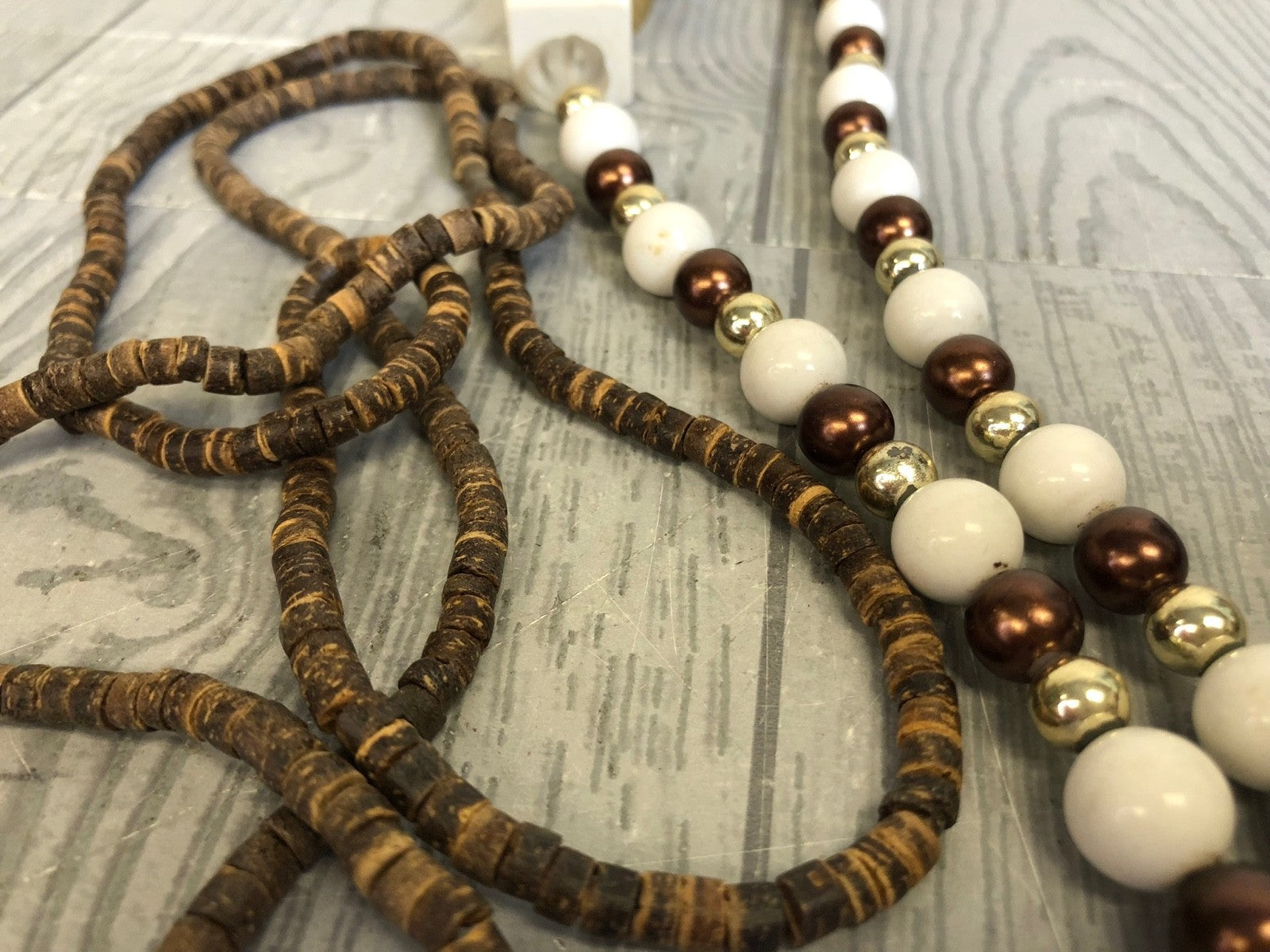 1.8 Pound Lot of Assorted Beaded Costume Necklaces- Different Colors and Styles