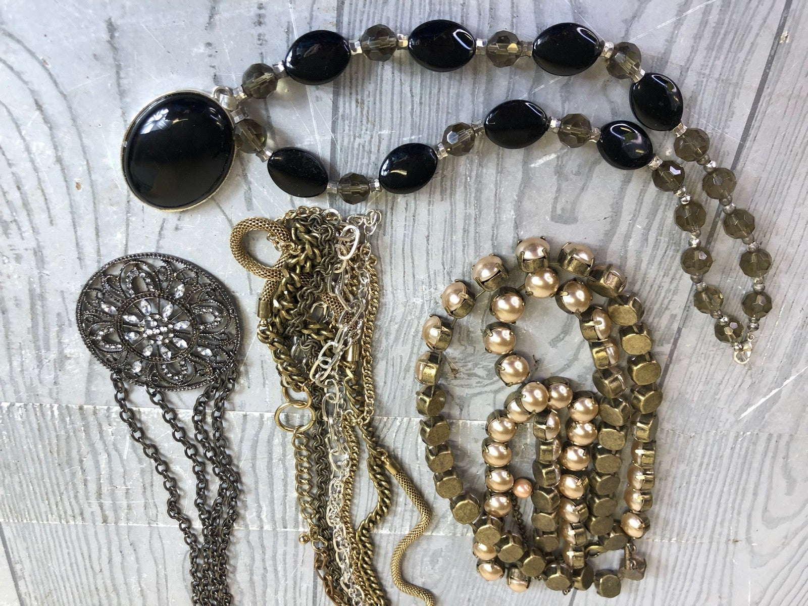 2 Pound Lot of Assorted Style Bulk Necklaces for Crafting and Repurposing