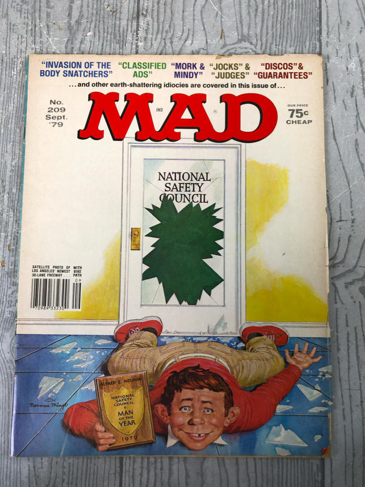 Vintage Mad Magazine Issue #209, September 1979 National Safety Council Theme