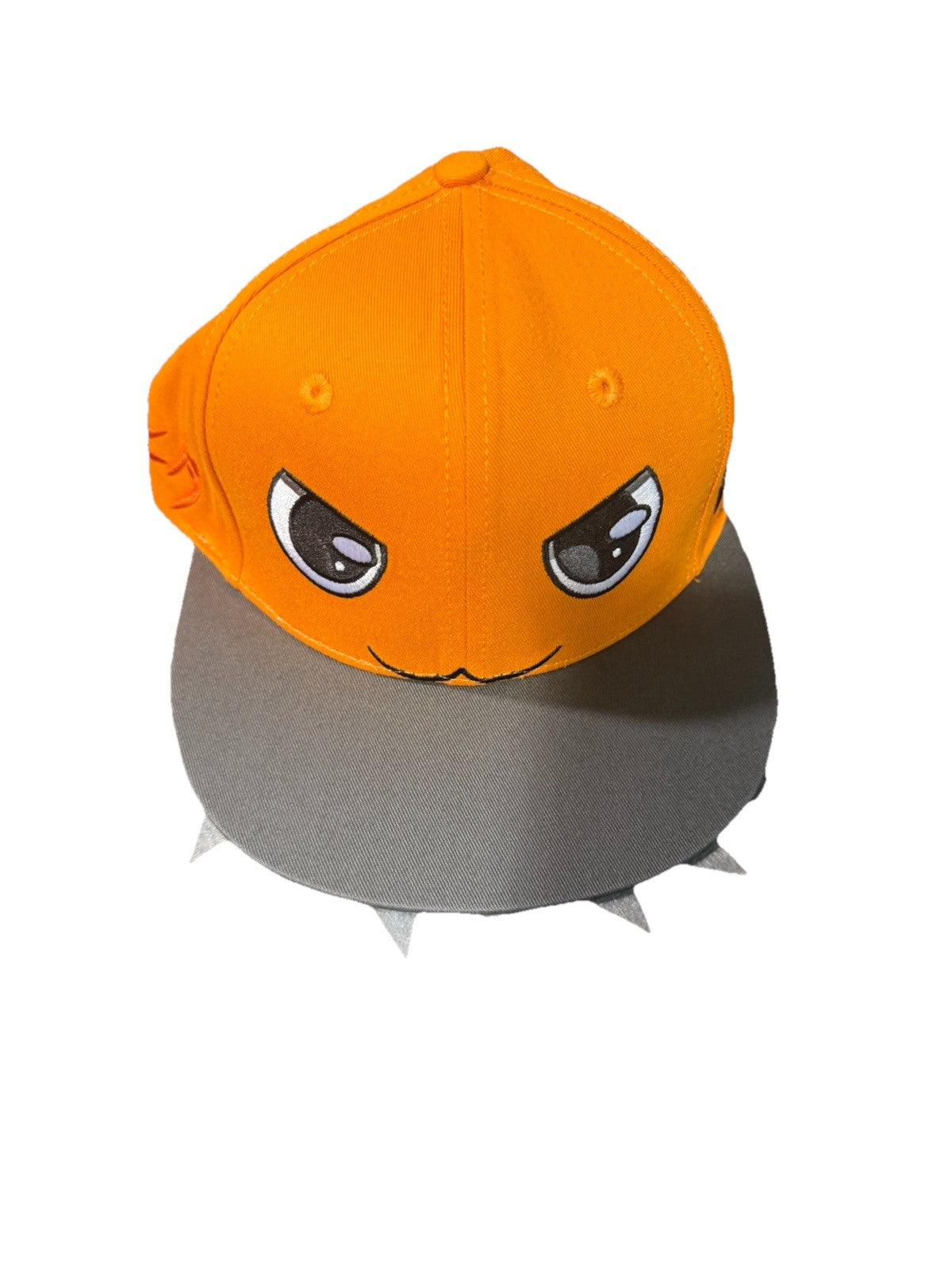 Orange Snapback Cap/Hat Chainsaw Man Pochita Adjustable Stocking Stuffer Cosplay