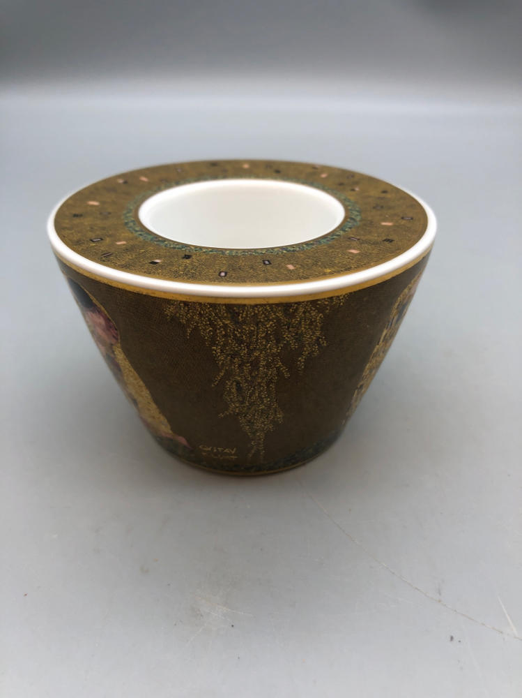 3 Piece Set of Goebel-Artis Orbis Goebel Espresso Cup, Saucer, and Candle Holder