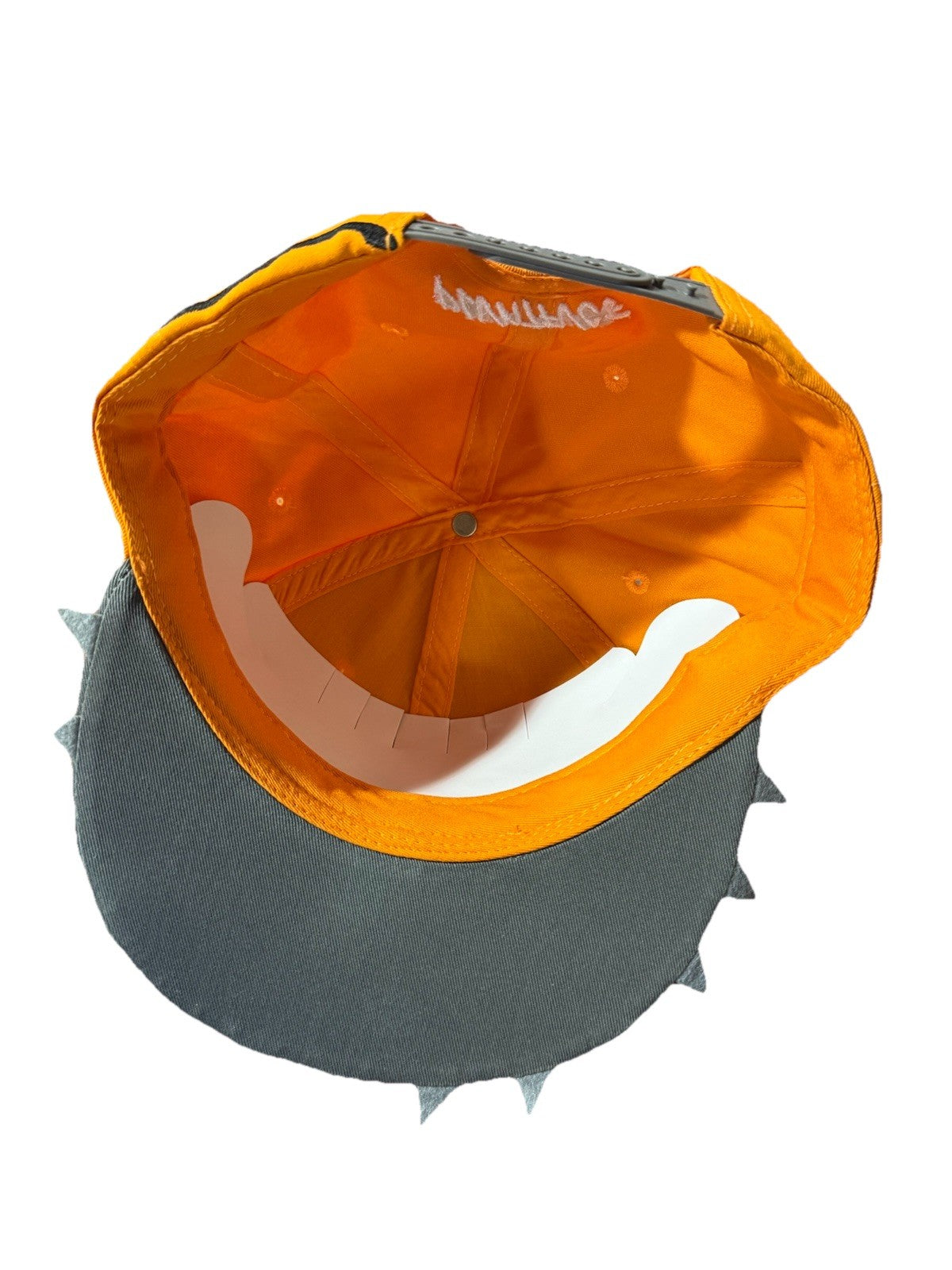 Orange Snapback Cap/Hat Chainsaw Man Pochita Adjustable Stocking Stuffer Cosplay