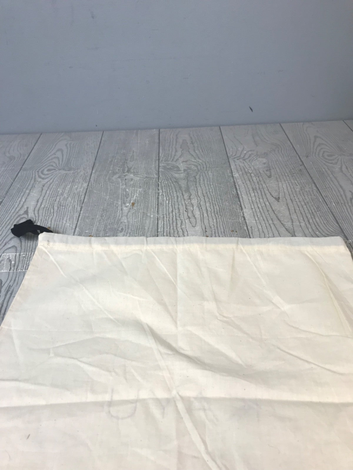 KAYU White and Black Drawstring Dust Bag for Handbag Storage - 17.5" x 16"
