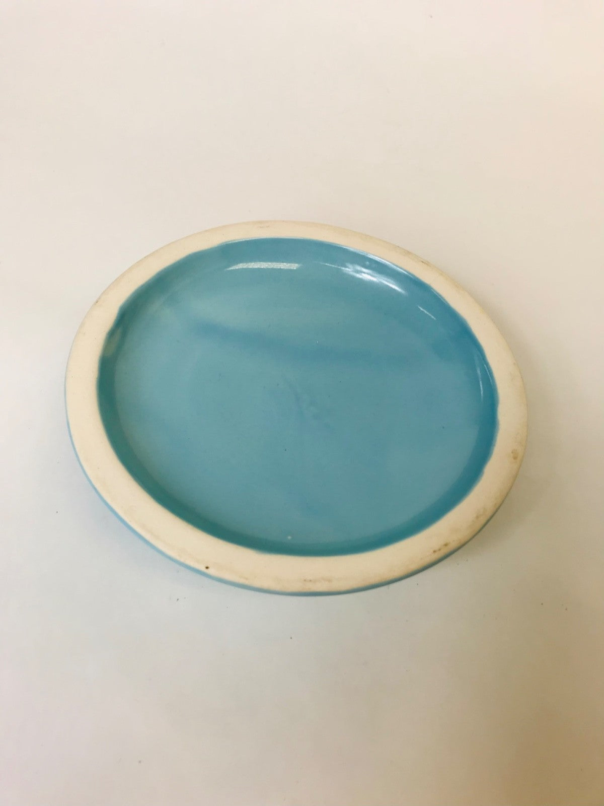 Cronin Pottery Blue Dutch Oven Bean Pot Featuring Blue Tulip Pattern with Lid