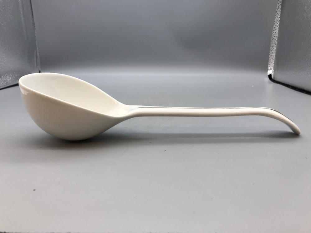 Favolina Poland Soup Tureen with Ladle - White w/ Floral Designs and Gold Trim