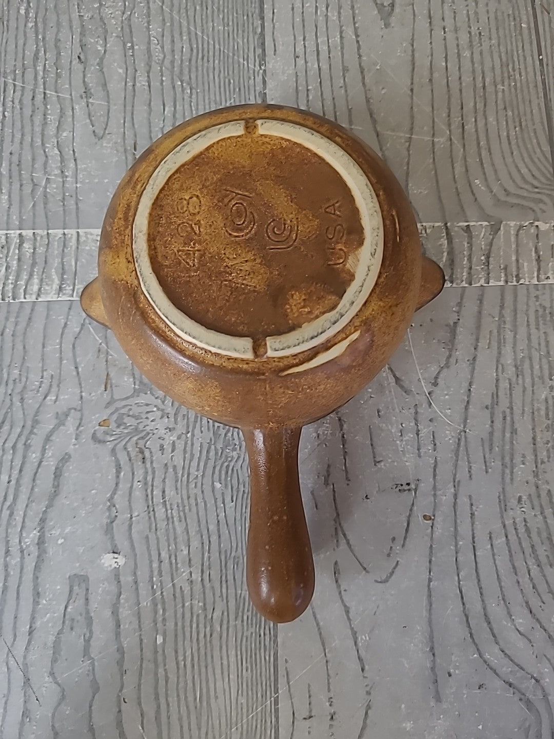 Vintage Mccoy Pottery Canyon Glazed Stoneware Gravy Server Bowl - 428 Pot