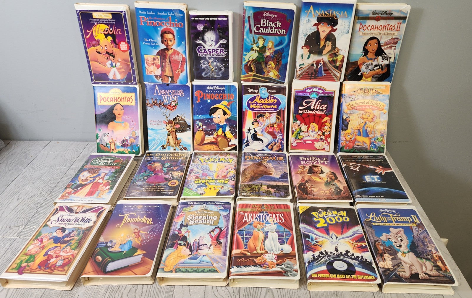 Vintage Lot of 74 Children's Movies Mostly Disney VHS Tapes Untested Video Tapes