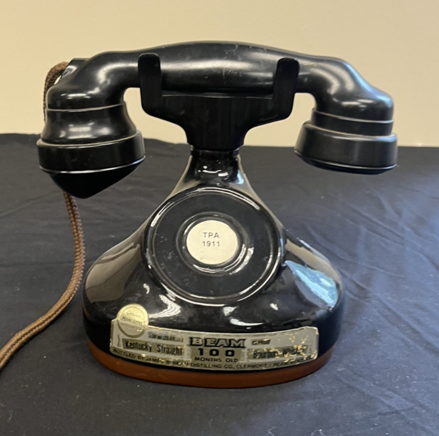 Vintage Jim Beam French Telephone Whiskey Decanter Decorative Piece