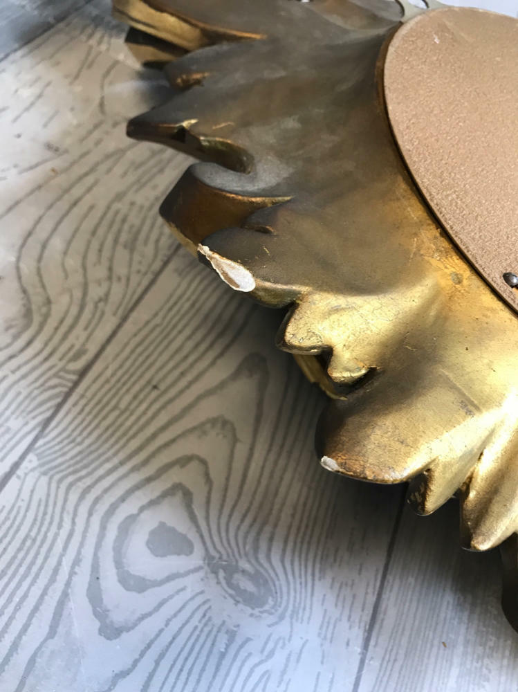 Westerstrand Swedish Hand Carved Wooden Gold Wall Hanging Clock Rococo Style - Good