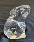 Vintage Baccarat Stamped Standing Crystal Bunny Rabbit Figurine