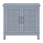 Sadie 2-Drawer Geometric Cabinet, Grey pick up only
