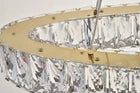 Elegant Lighting Monroe 2 Light 41" Wide LED Crystal Ring Chandelier In Box