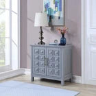 Sadie 2-Drawer Geometric Cabinet, Grey pick up only