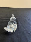 Vintage Steuben Stamped Crystal Song Bird Paperweight Glass Clear Figurine