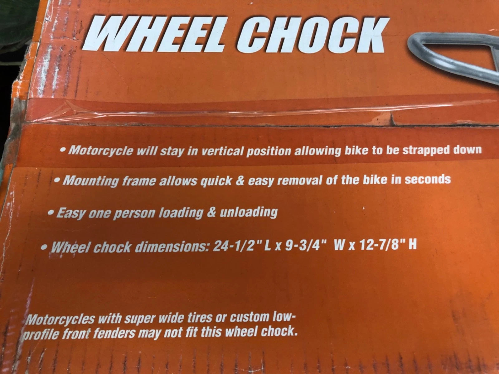 Unopened PITTSBURGH Motorcycle Wheel Chock - 60392 - Self Locking - Easy Loading