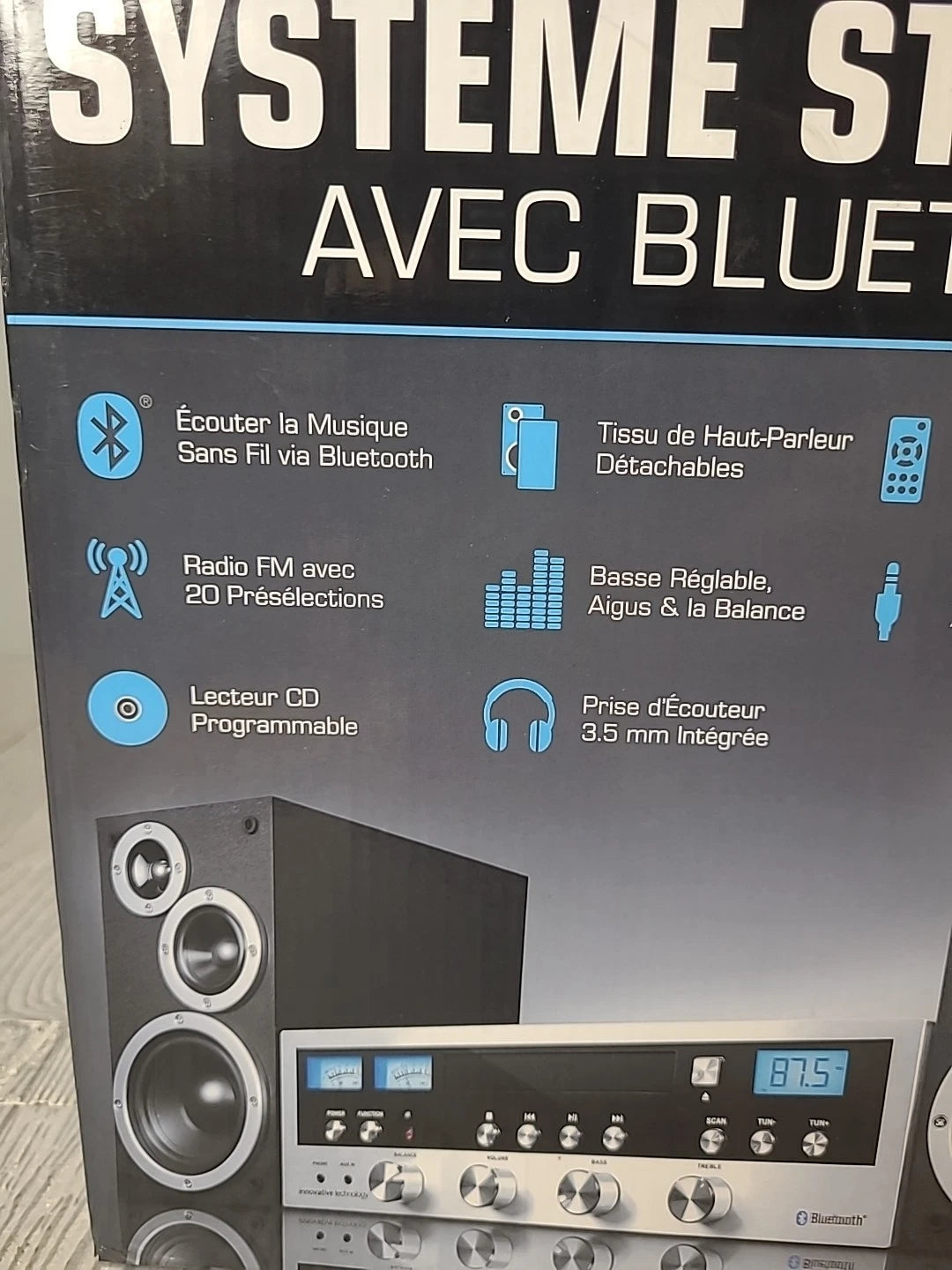 Innovative Technology ITCDS5000 Classic CD Stereo System with Bluetooth - Silver