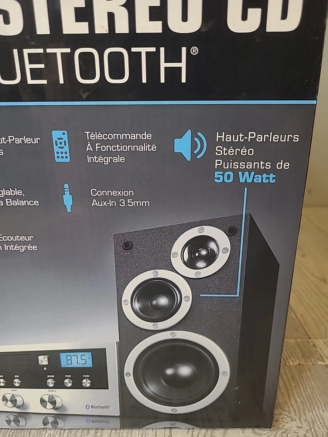 Innovative Technology ITCDS5000 Classic CD Stereo System with Bluetooth - Silver