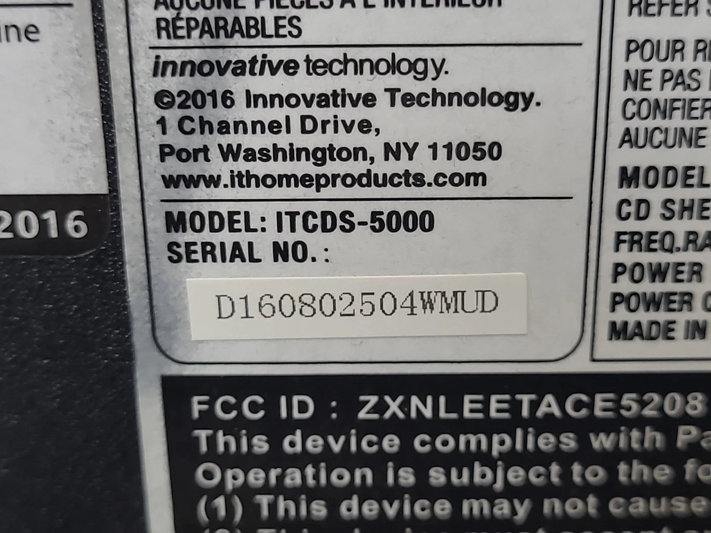 Innovative Technology ITCDS5000 Classic CD Stereo System with Bluetooth - Silver