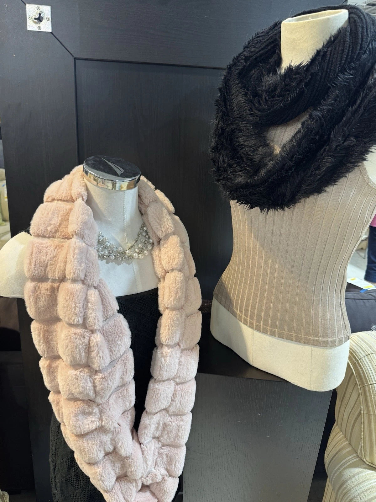 Lot of 3 BRAND NEW Faux Fur Scarves & Wraps Variety of Styles, Patterns, & Color