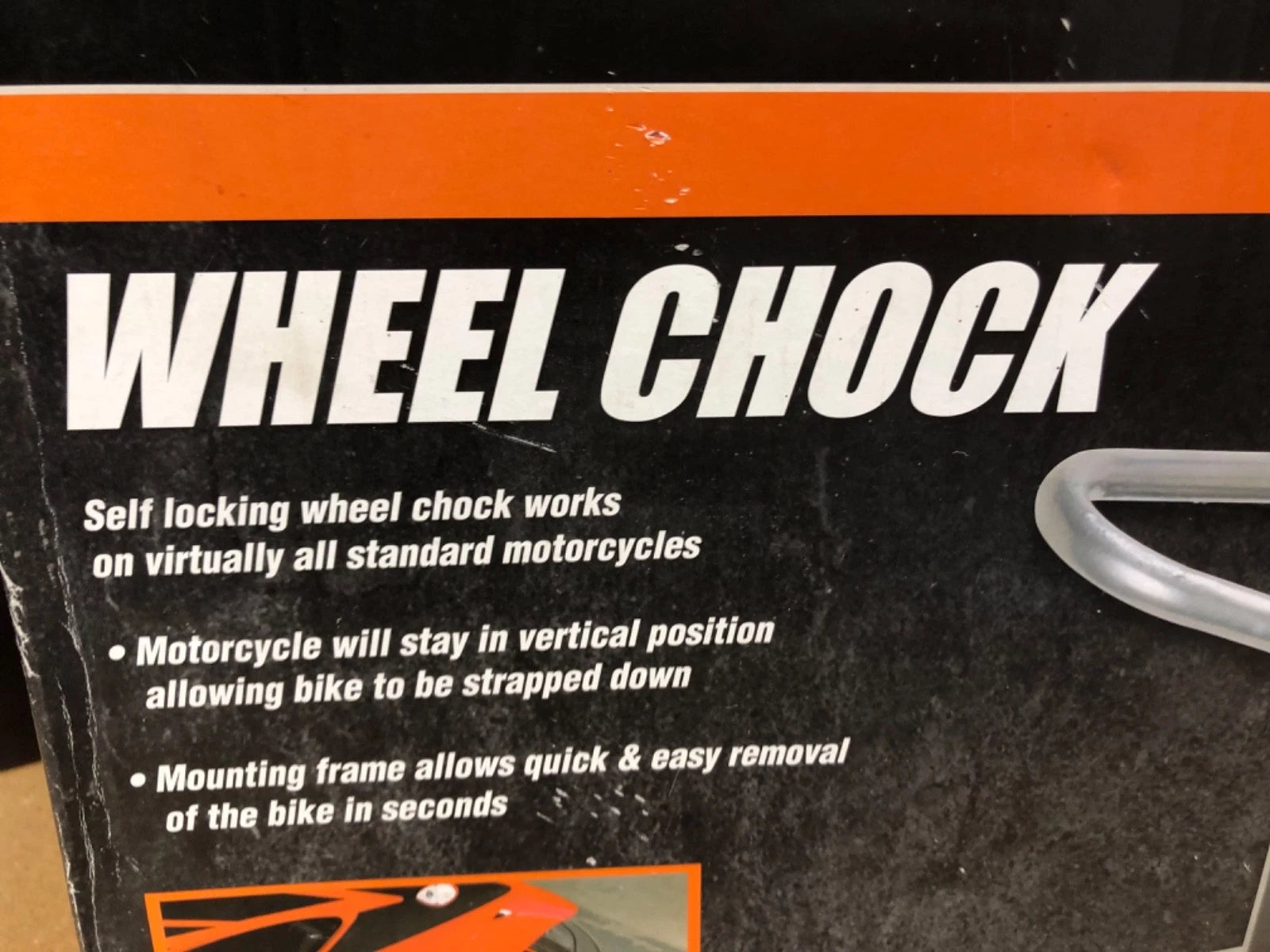Unopened PITTSBURGH Motorcycle Wheel Chock - 60392 - Self Locking - Easy Loading