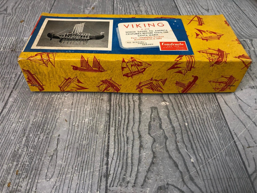 Vintage Constructo Viking Long Ship Model Kit (R-410) Spain in Original Box