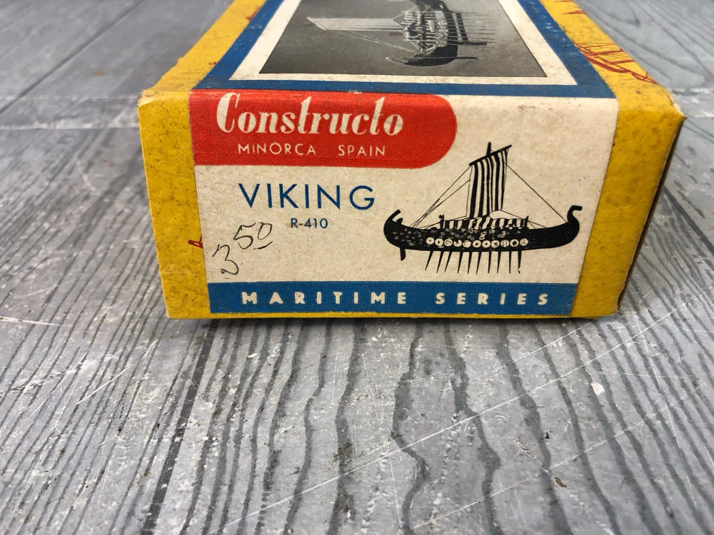 Vintage Constructo Viking Long Ship Model Kit (R-410) Spain in Original Box
