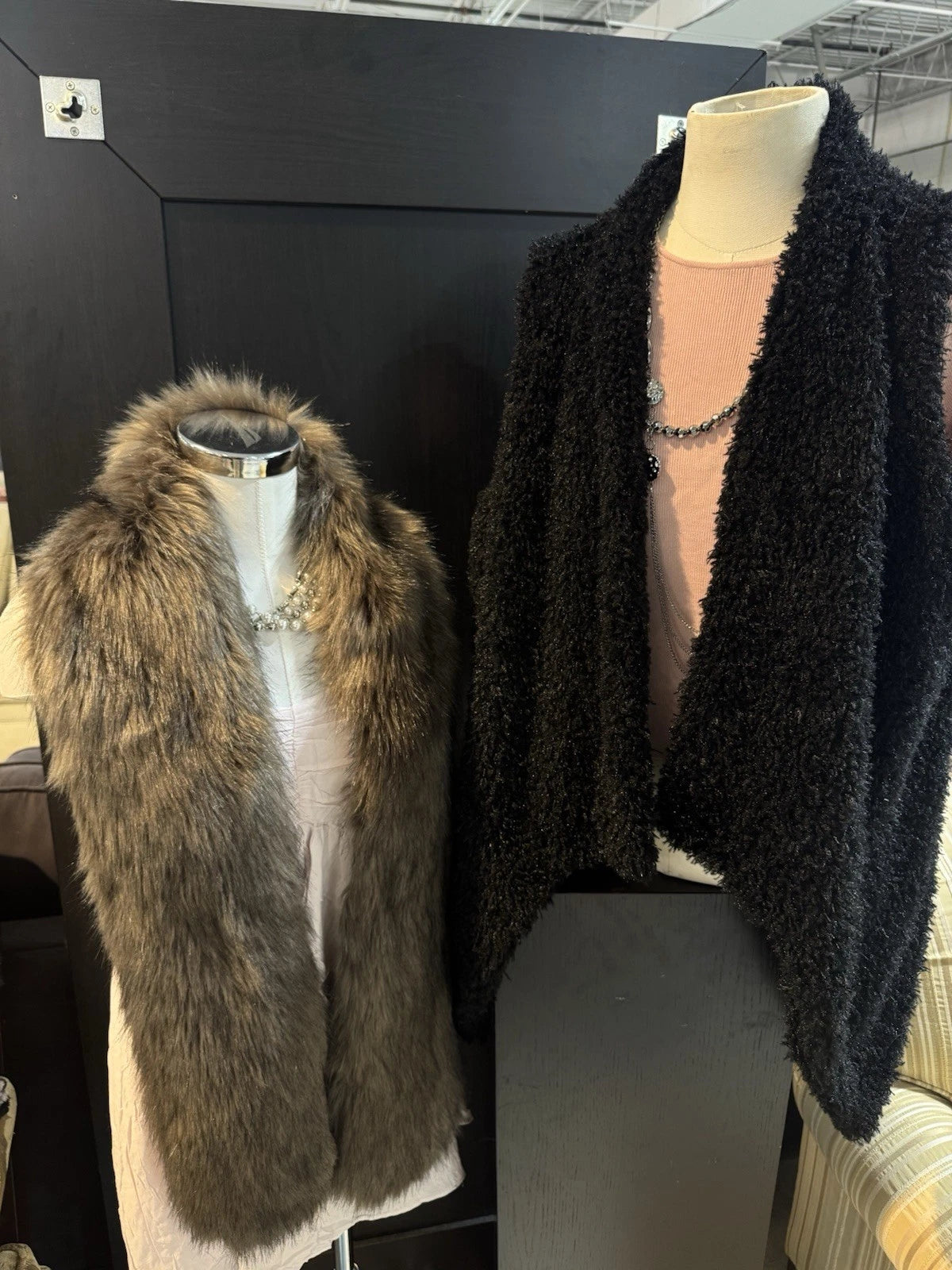 Lot of 3 BRAND NEW Faux Fur Scarves & Wraps Variety of Styles, Patterns, & Color