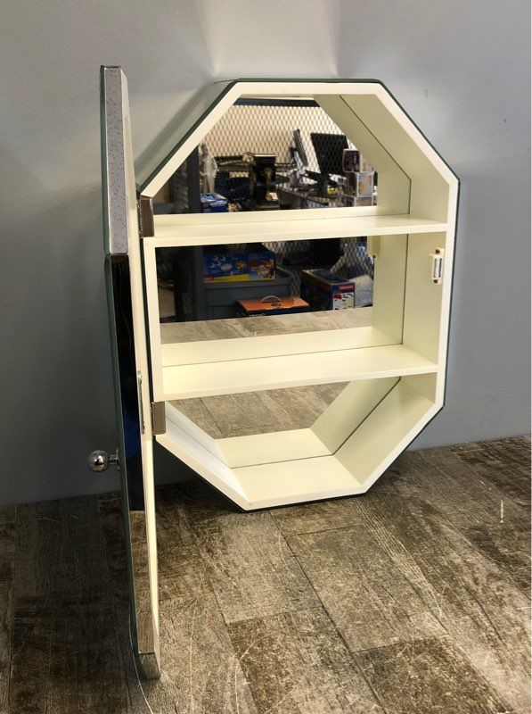 Floral Medicine Cabinet - 2 Shelves With Mirror On The Inside