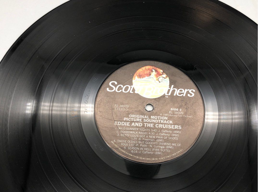 Eddie & The Cruisers Soundtrack (1983, LP Vinyl Album) John Cafferty FZ 38929