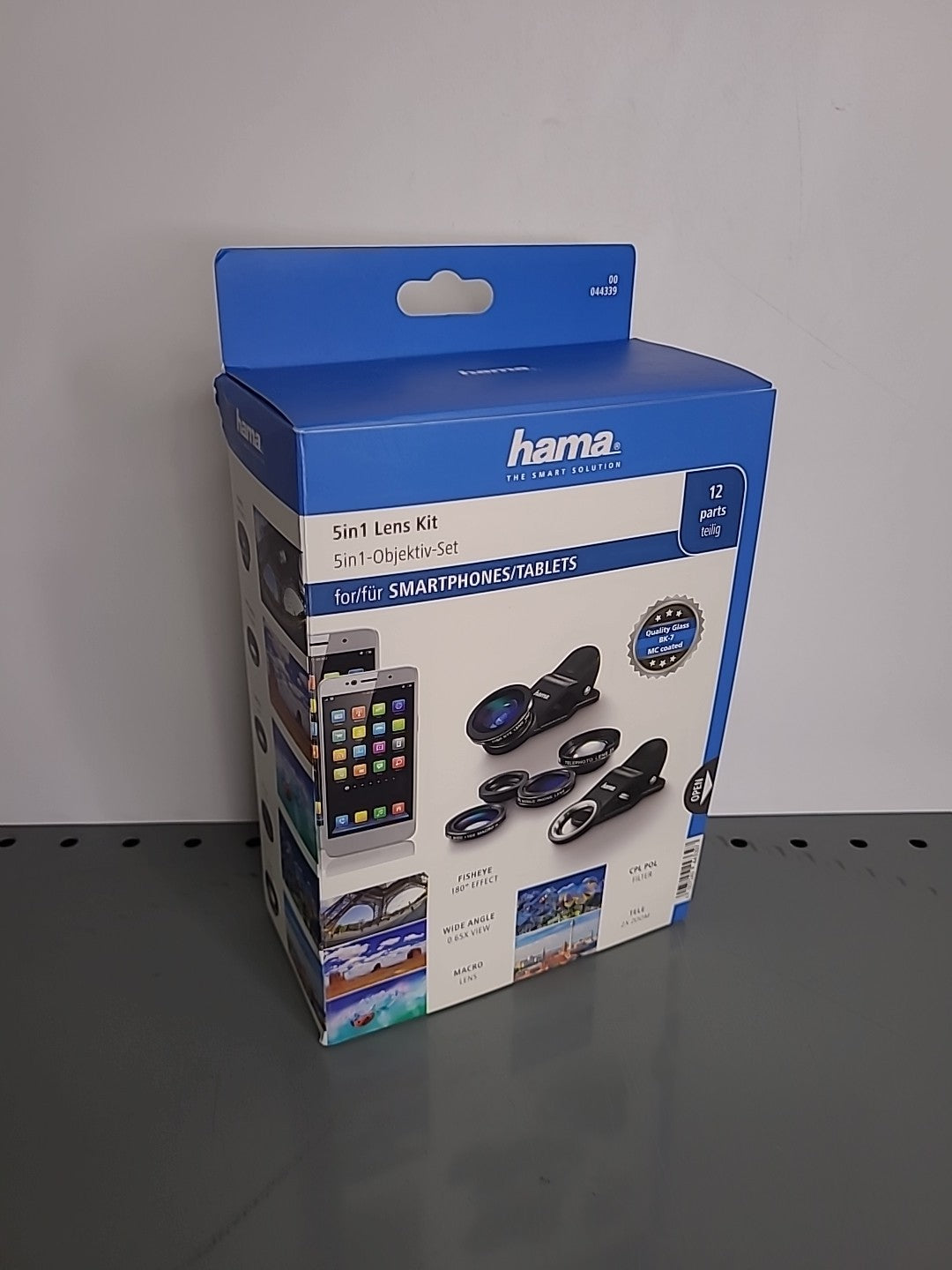 Hama 5 In 1 Lens Kit for Smartphones and Tablets- Universal Lens Clip- 12 Parts
