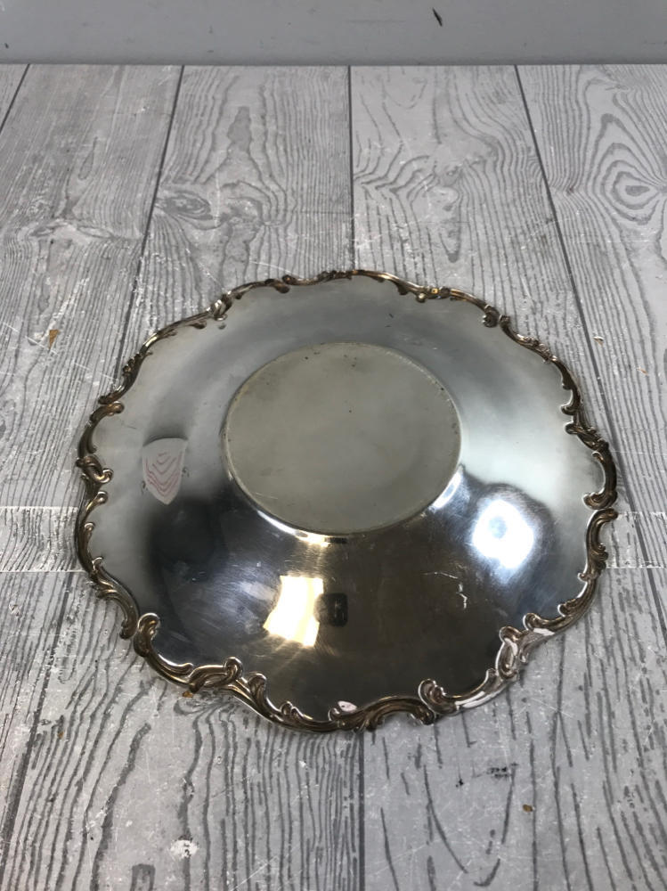 Vintage International Silver Plate Metal Kitchen Dishes- 2 Trays & 1 Butter Tray