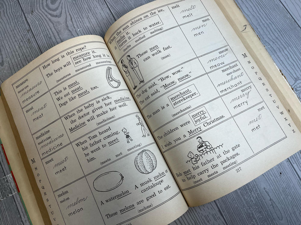 Vintage "A Picture Dictionary for Children" 480 Pages Simple Words with Pictures