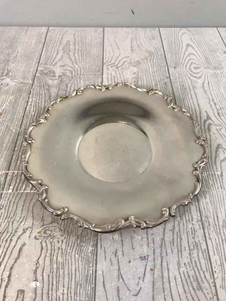 Vintage International Silver Plate Metal Kitchen Dishes- 2 Trays & 1 Butter Tray