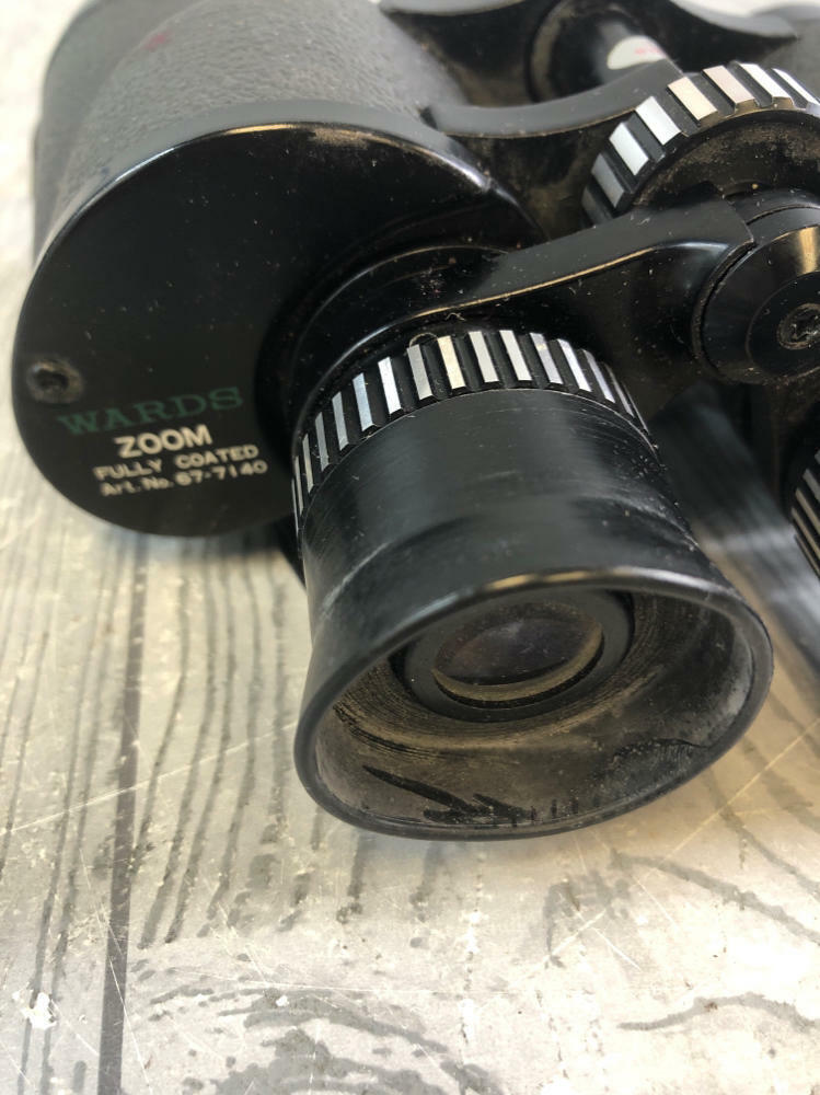 Wards Zoom Binoculars in Black Leather Case - Fully Coated - NO. 67-7|40