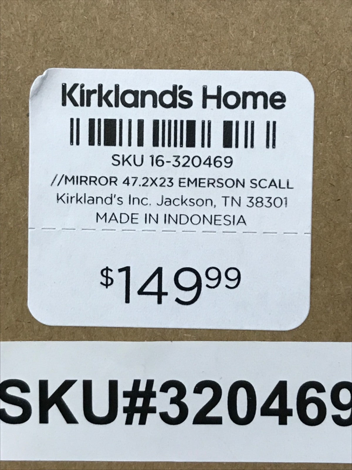 Kirkland's Home Grey “Emerson” Scalloped Oval Mirror