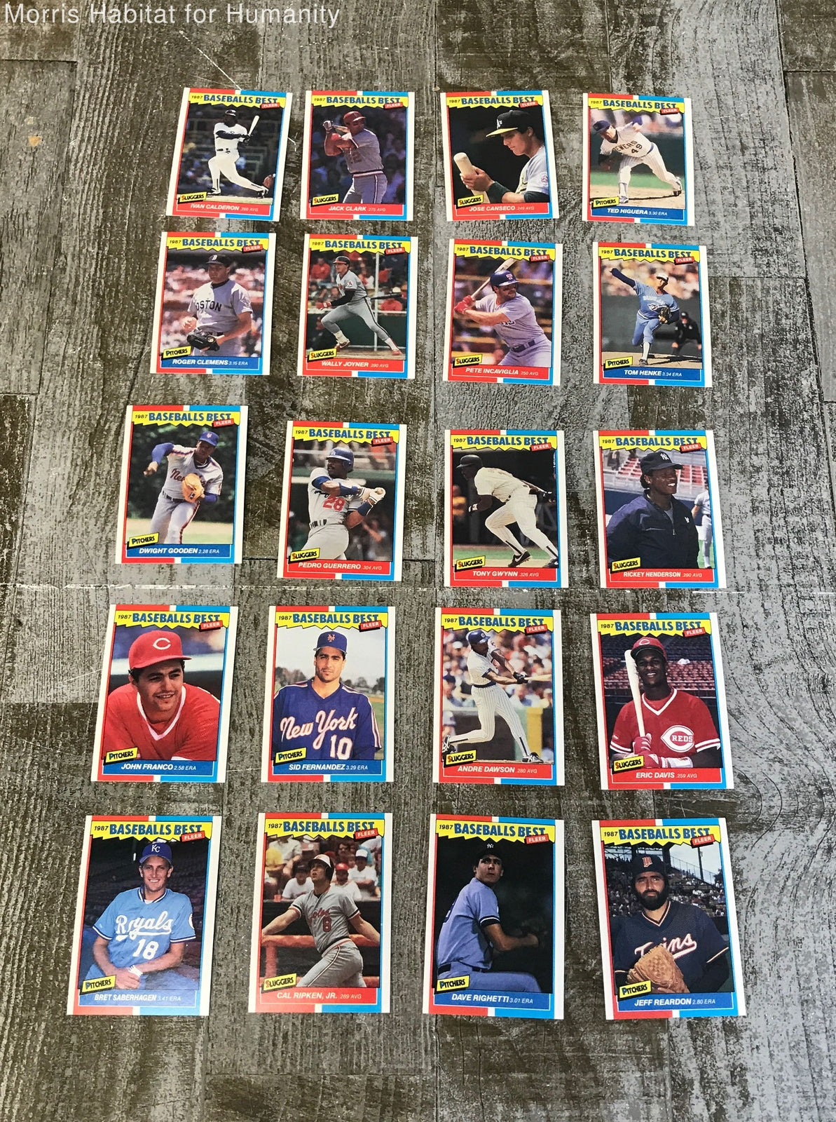 Fleer Baseball's Best 1987 MLB Sluggers Vs. Pitchers Stickers & Trading Cards