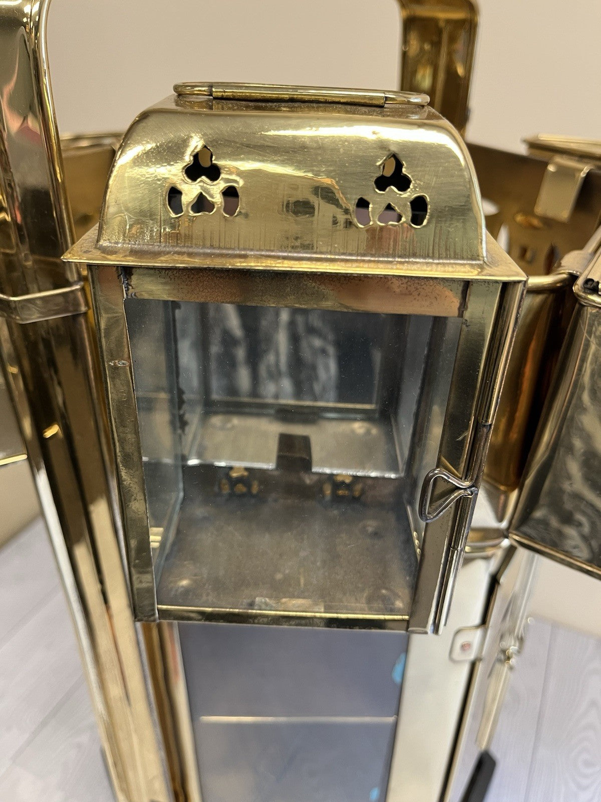 Vintage Asian Brass Street Food Noodle Cart Tiffin Box wt 5 Original Accessories