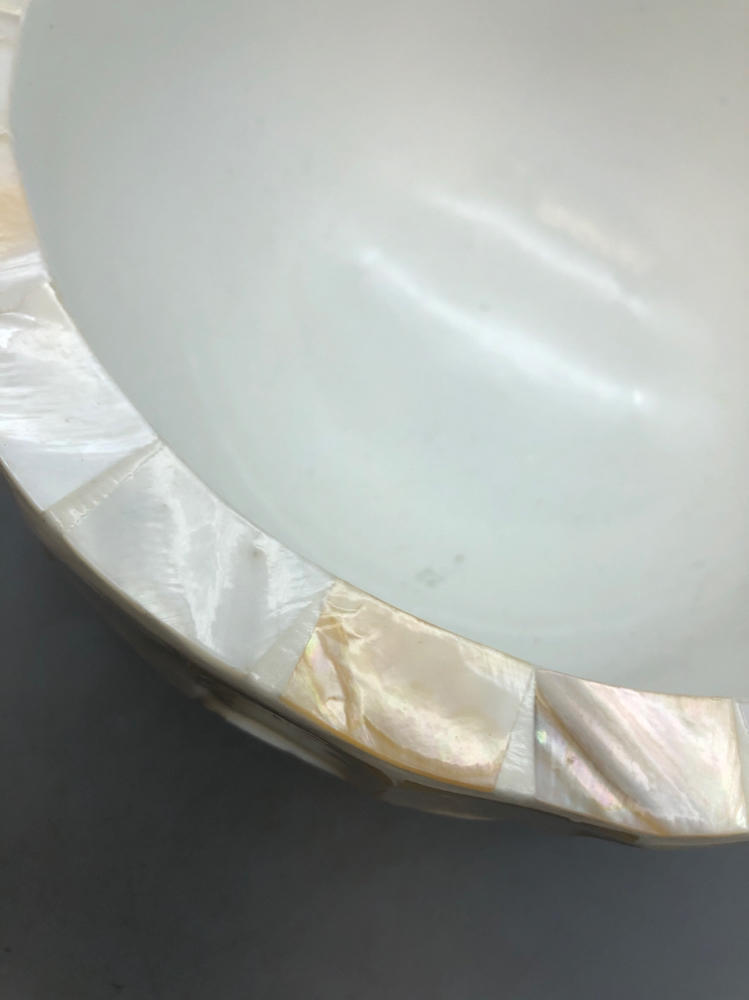 White Mother of Pearl Bowl