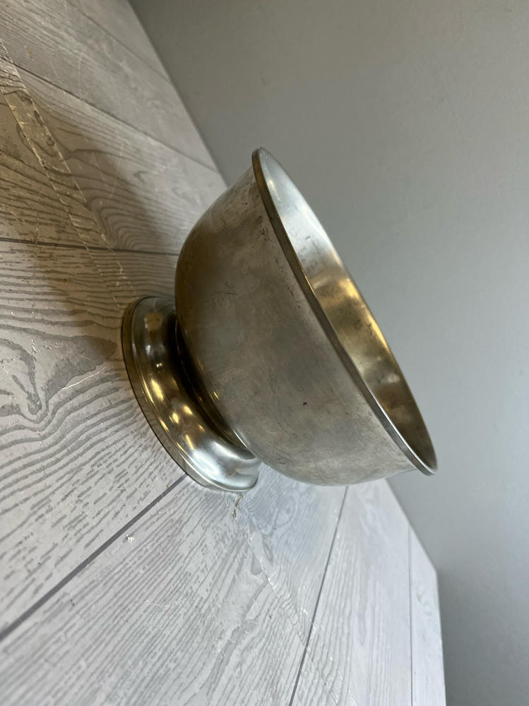 Vintage Woodbury Pewters Footed Bowl Connecticut USA Kitchen Collectible