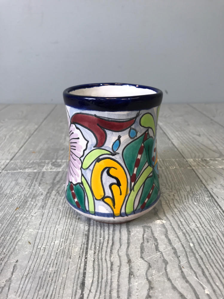 Polish Boleslawiec Pottery Pair of Bowls Cobalt Blue, Sage Green, & Ferrous Red