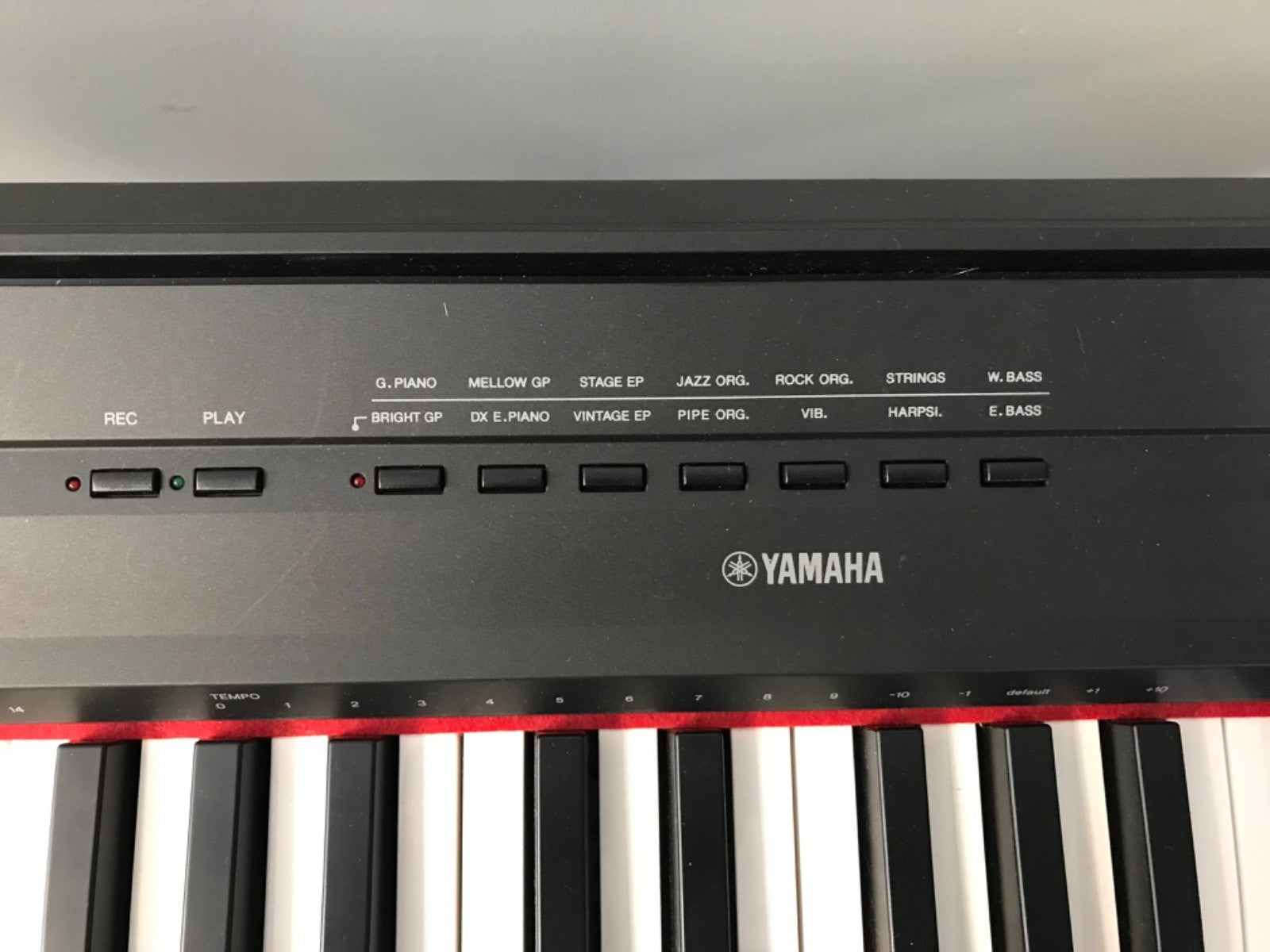 YAMAHA P-80 Black Electronic Piano Keyboard with Stand- 88 Keys- Pedal and Cable