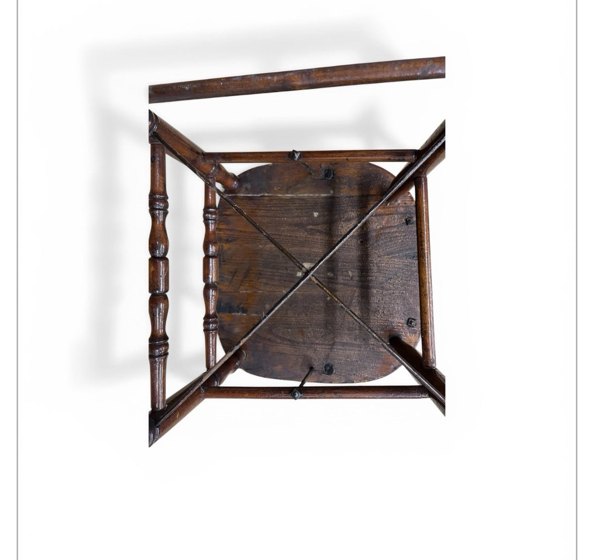 Pr. Of Reischmann NY 1893-1920  Antique Walnut Windsor Chairs W/ Metal Framework