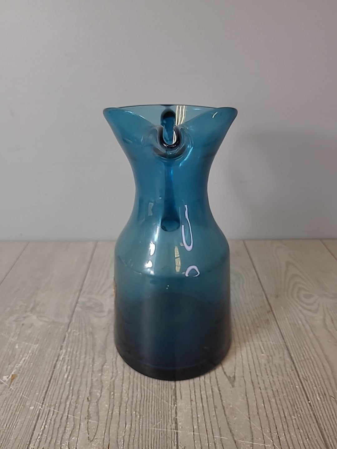 Peedee Blue Glass Pitcher Pre Owned Made in Italy