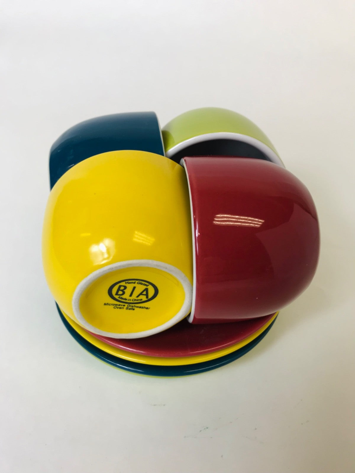 Set of 4 BIA brand Cappuccino/ Espresso cups with Matching Saucers