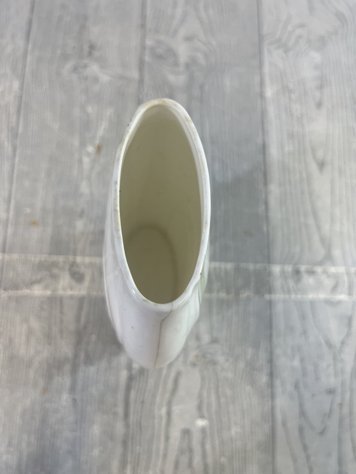 Vintage Royal Doulton Impressions Cypress Vase White with Muted Green Details