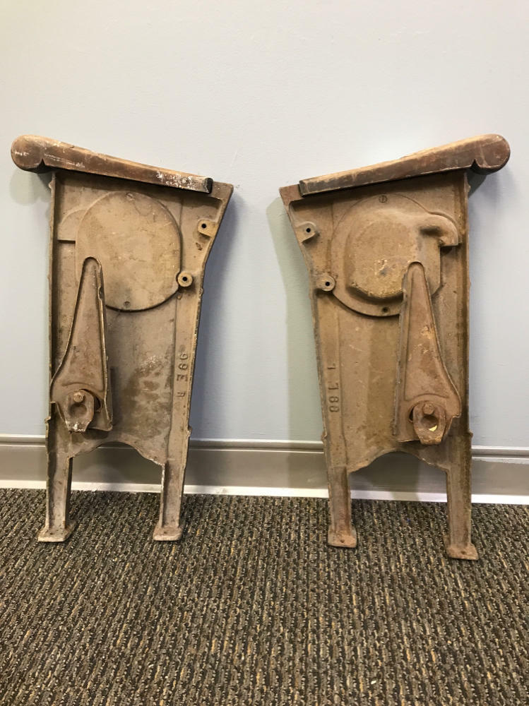 Unique Antique Art Deco Legs From Old Theater Seats - Cool Artwork / Home Decor