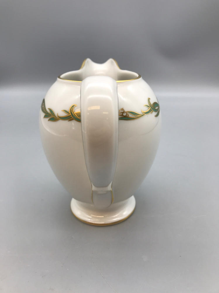 Rosenthal Continental Goldcrest Emerald Creamer - Bone China Made in Germany