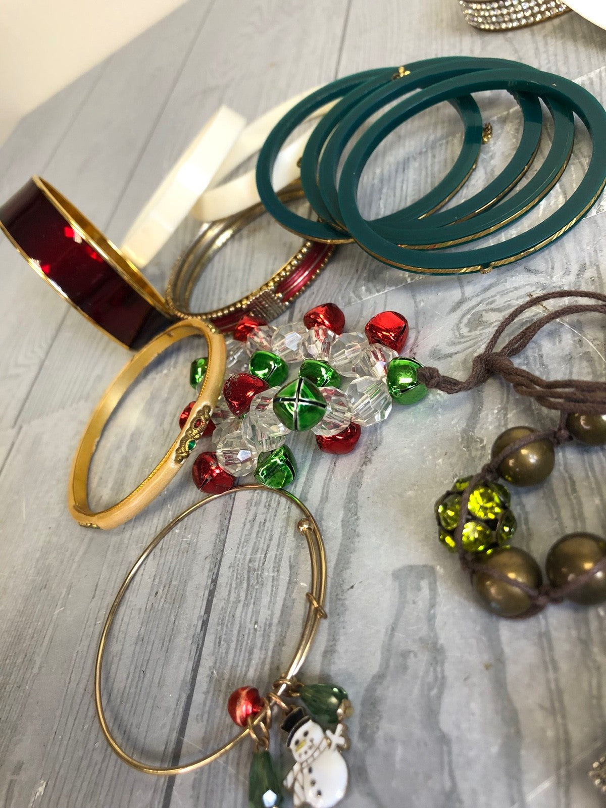 1.6 Pound Lot of Bracelets and Bangles- Costume Jewelry for Wearing or Crafting