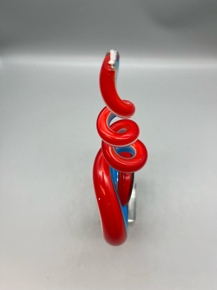 Murano Glass “Swirl” Sculpture Italy c. 1970 Murano Glass sculpture Block Base